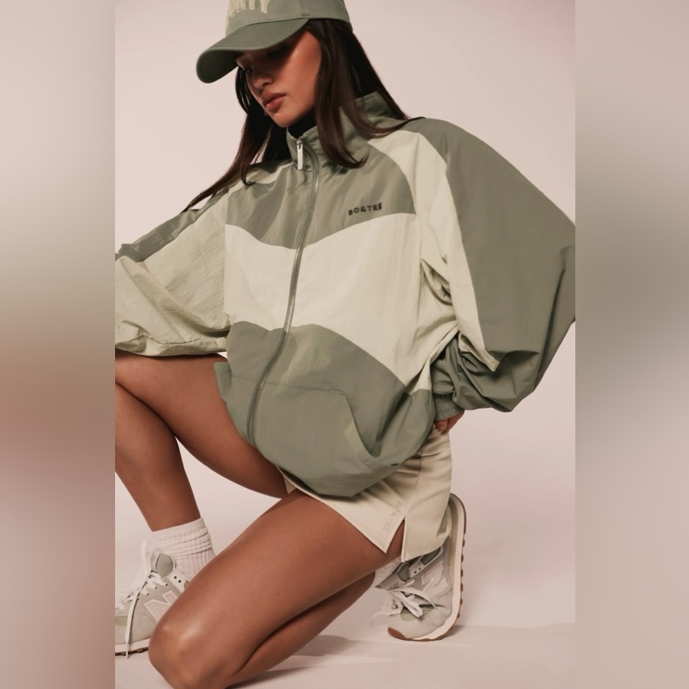BO + TEE / TRACK JACKET / OLIVE CREAM / SIZE S/M